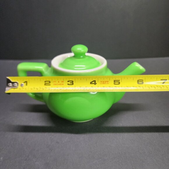 Vtg Shenango China New Castle Teapot Lime Green Restaurantware One Cup Tea Pot - Picture 10 of 10